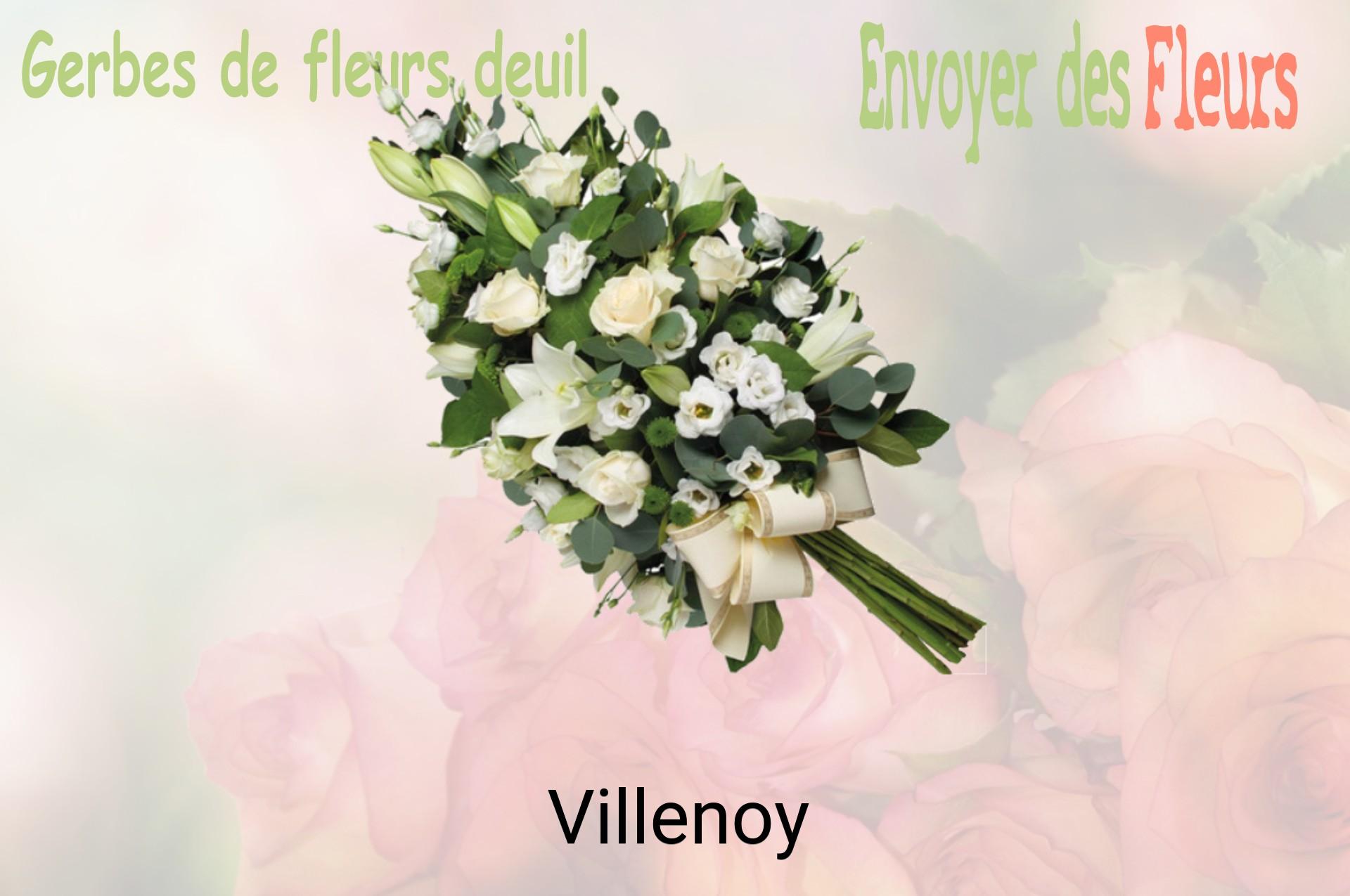 Gerbe de fleurs de deuil livrée à Villenoy